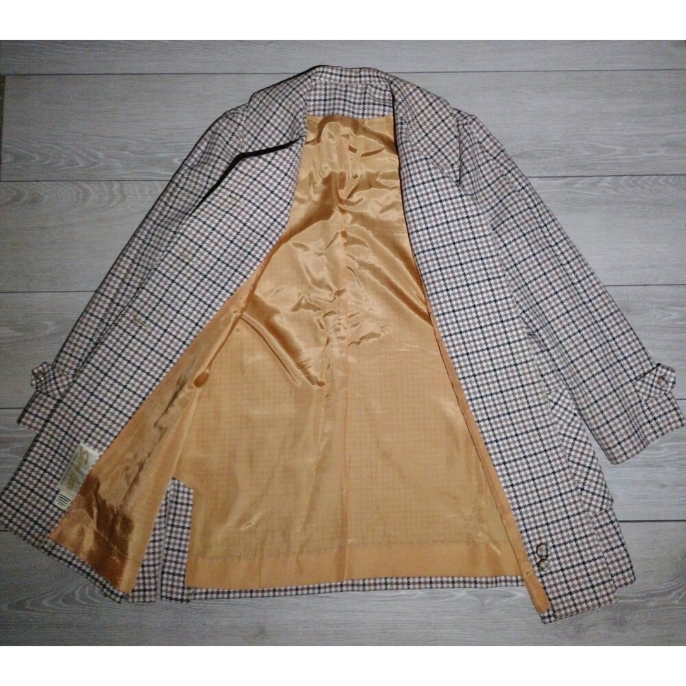 Vintage Susan Lynn Plaid Blazer - Brown Tweed Retro Jacket - Size M - Picture 4 of 12